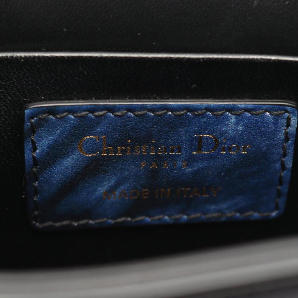 CHRISTIAN DIOR Blue Leather Shoulder Bag - Picture 4 of 8